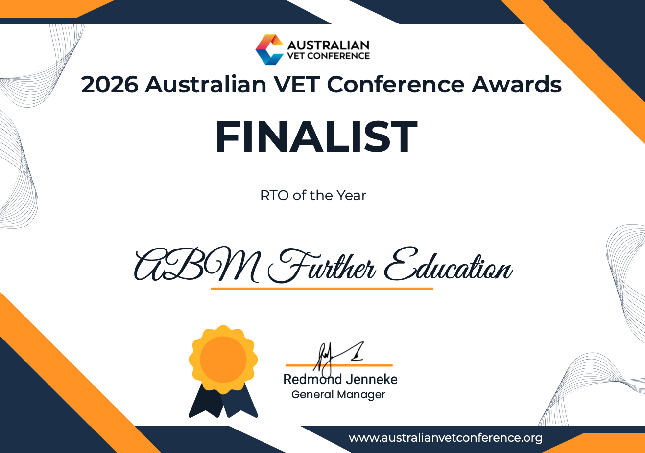 ABM Further Education Named a Finalist in the 2026 Australian VET Conference Awards